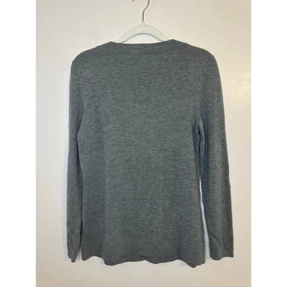Talbots Womens Wooly Sheep Crew Neck Pullover Sweater Grey Wool Blend Small - Picture 2 of 6